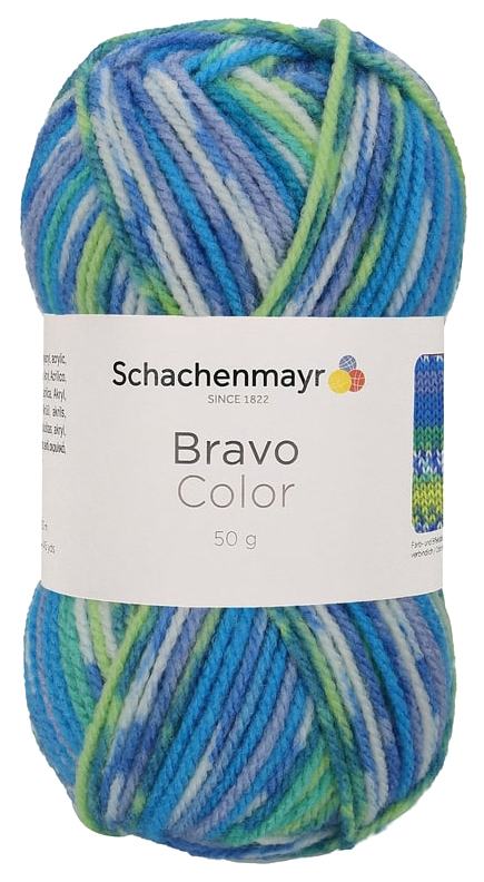 

Пряжа Schachenmayr 9801421 Bravo Color Originals (02080, aqua jacquard color), Разноцветный, Bravo Color