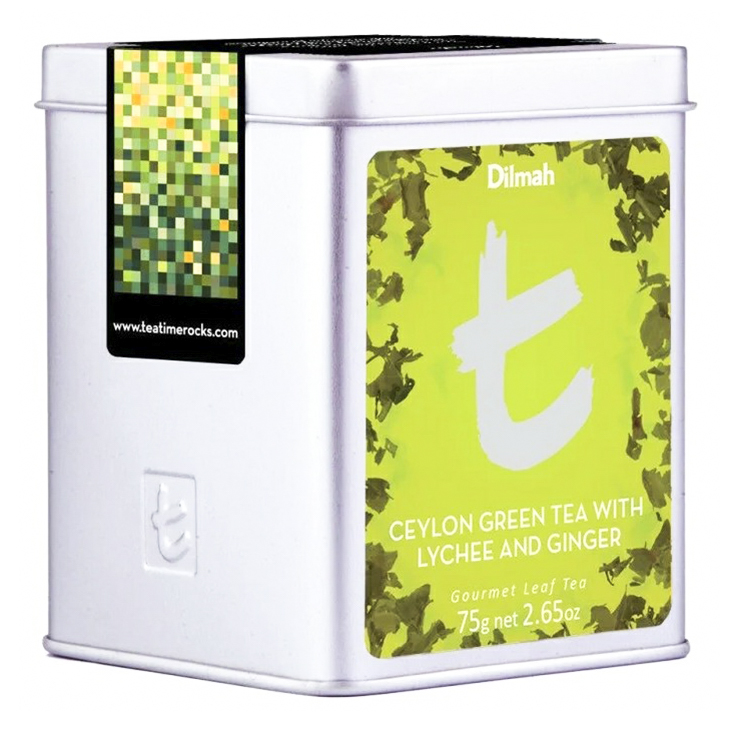 

Чай зеленый Dilmah t-Series with lychee and ginger листовой 75 г