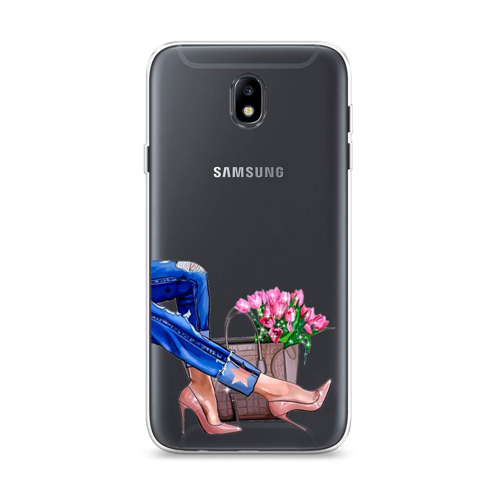 

Чехол Awog на Samsung Galaxy J7 2017 / Самсунг J7 2017 "Каблучки", Голубой;коричневый;розовый, 23150-7