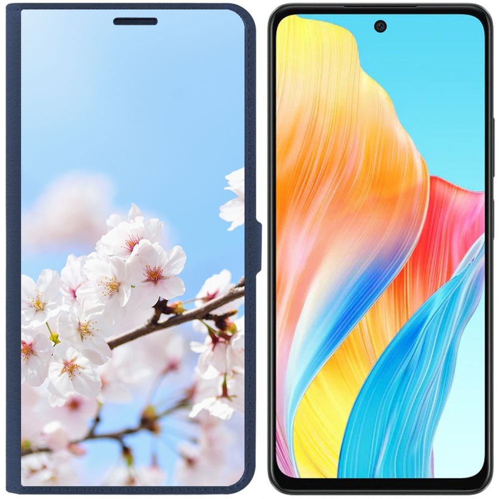 

Чехол-книжка Krutoff Eco Book для Oppo A58 4G Цветение (синий)