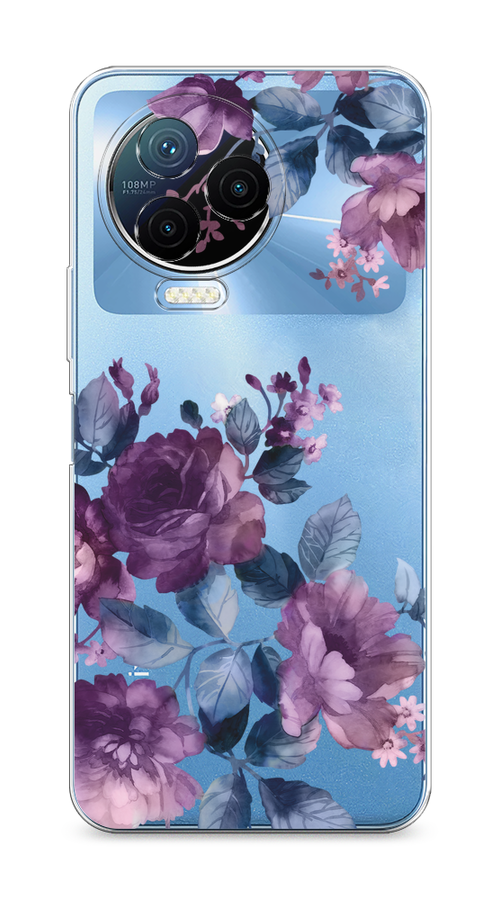 

Чехол на Infinix Note 12 Pro 4G/Note 12 2023 "Purple Blossoms", Синий;фиолетовый, 3103050-1