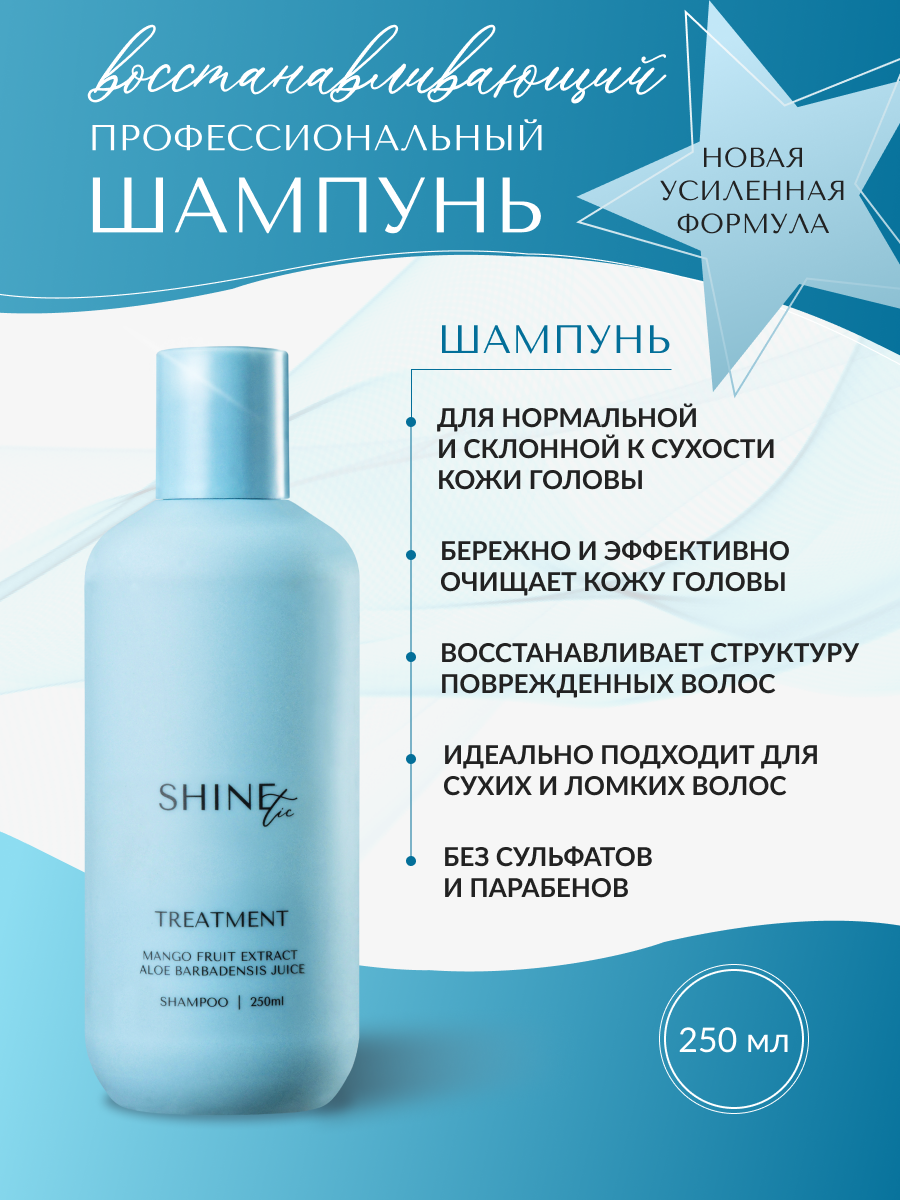 Шампунь для волос Shinetic Восстанавливающий голубой 250 мг 489₽