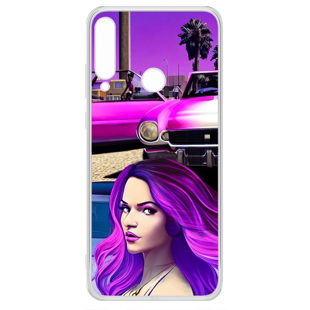 

Чехол-накладка Krutoff Clear Case Жизнь в розовом для Huawei Y6P, Прозрачный