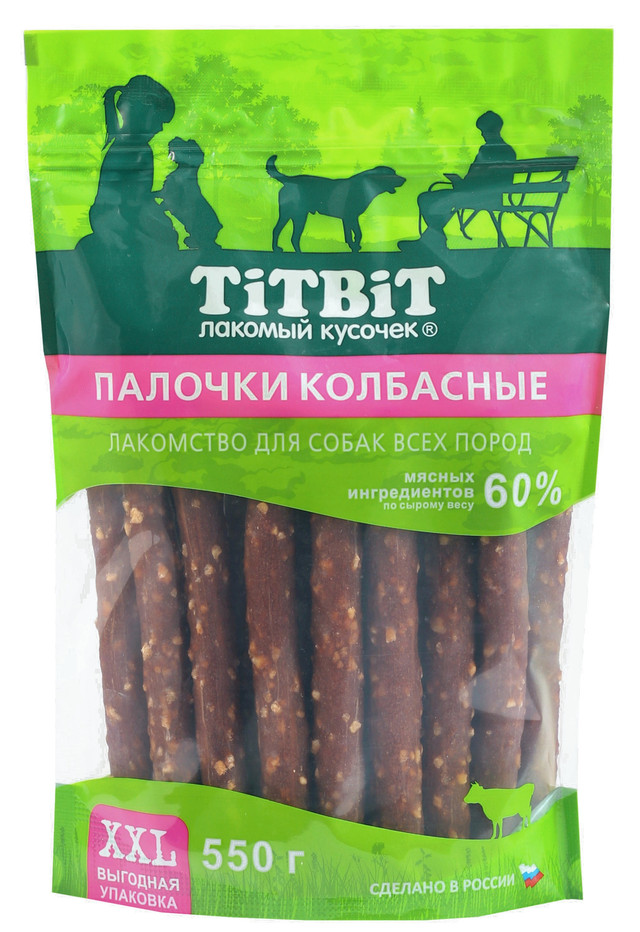 фото Лакомство для собак titbit палочки колбасные - xxl, 550 г