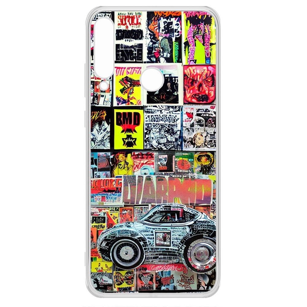 

Чехол-накладка Krutoff Clear Case Автопамфлет для Huawei Y6P, Прозрачный