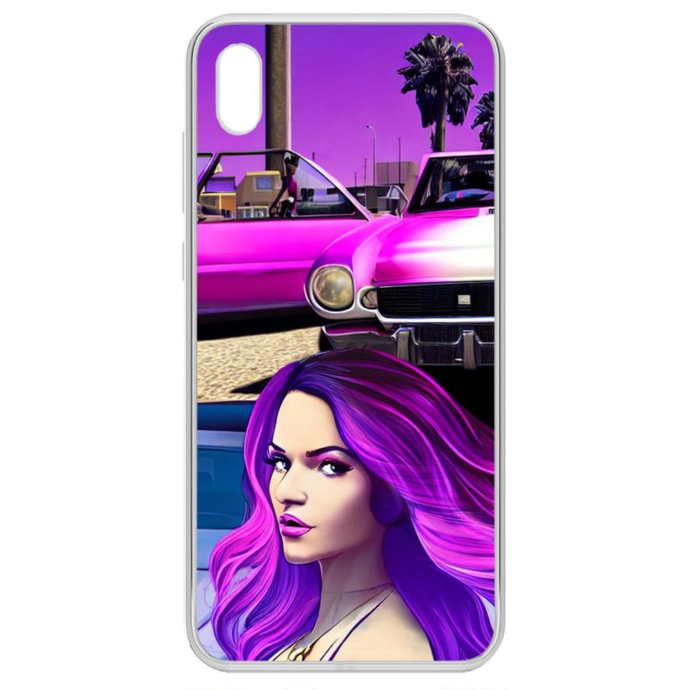 

Чехол-накладка Krutoff Clear Case Жизнь в розовом для Honor 8S Prime, Прозрачный