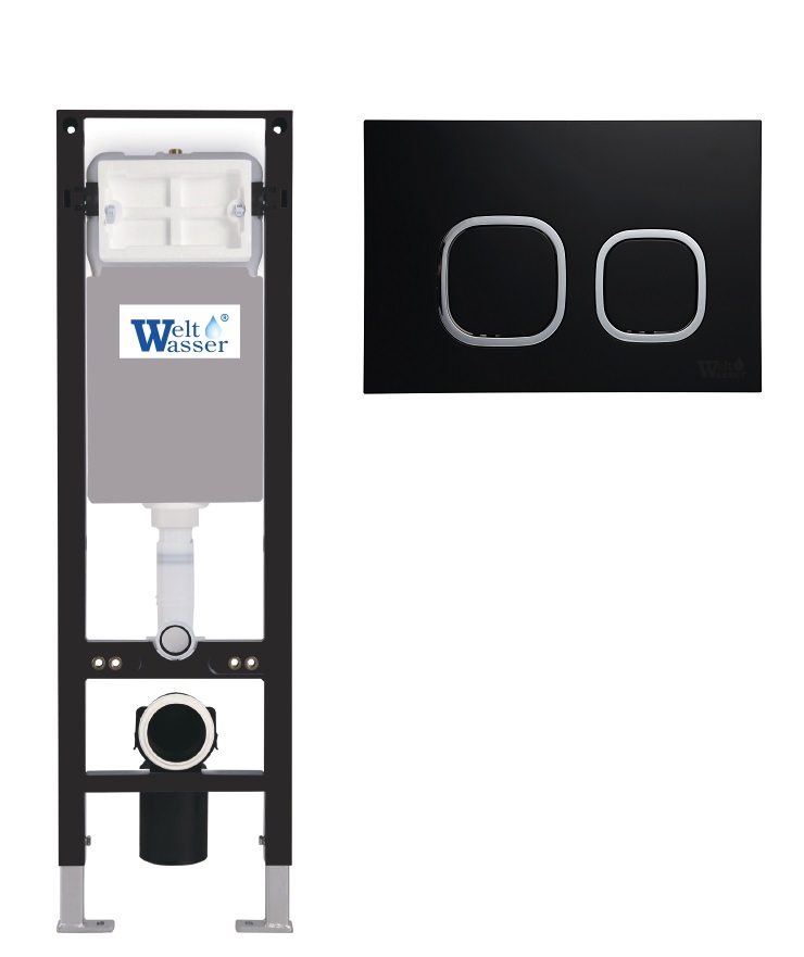 

Инсталляция для унитаза WELTWASSER WW AMBERG 350 BL 10000012280 кнопка черная матовая, WW AMBERG 350 BL 10000012280 кнопка черная матовая