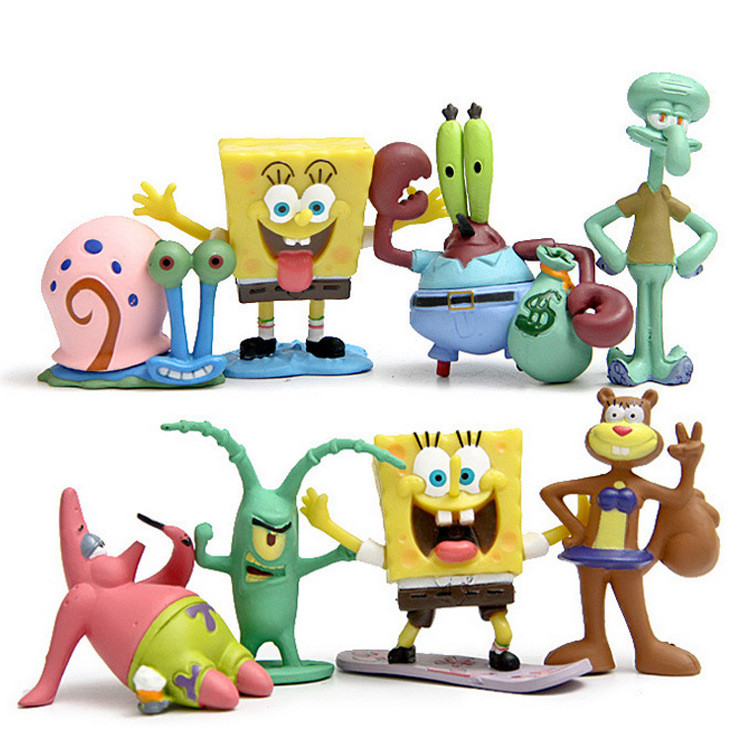 Набор фигурок Iqchina SpongeBob Губка Боб 4-7см 8 шт 839₽