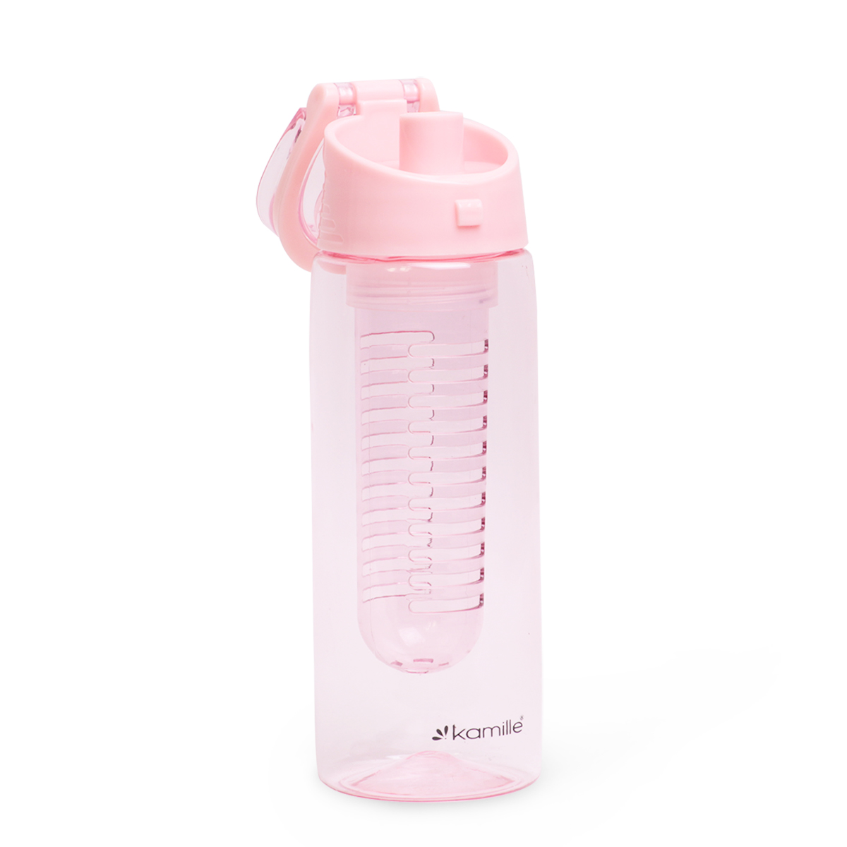 Бутылка для воды 660 мл. Kamille KM-2303 с емкостью (2303 / розовый)