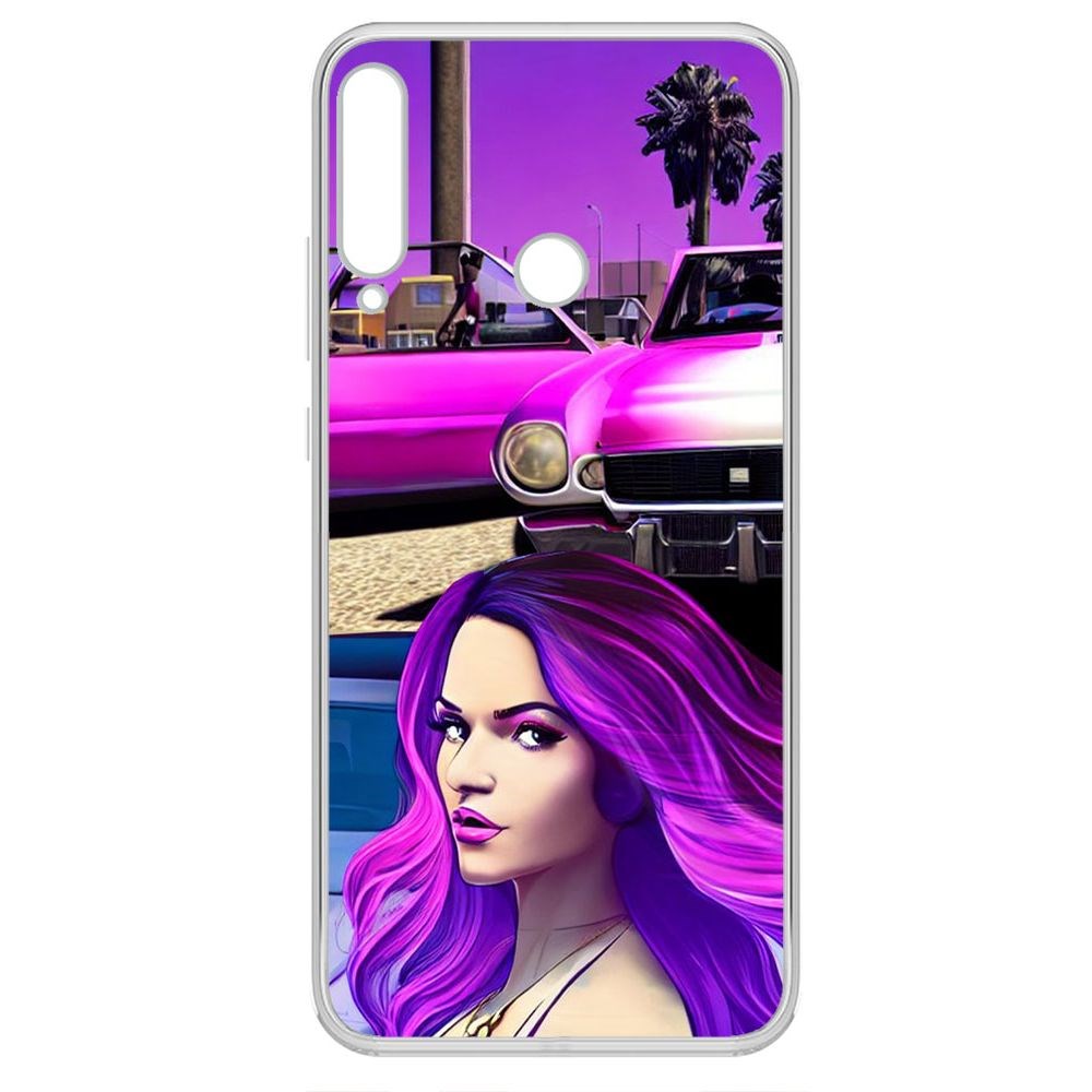 

Чехол-накладка Krutoff Clear Case Жизнь в розовом для Huawei P40 Lite E