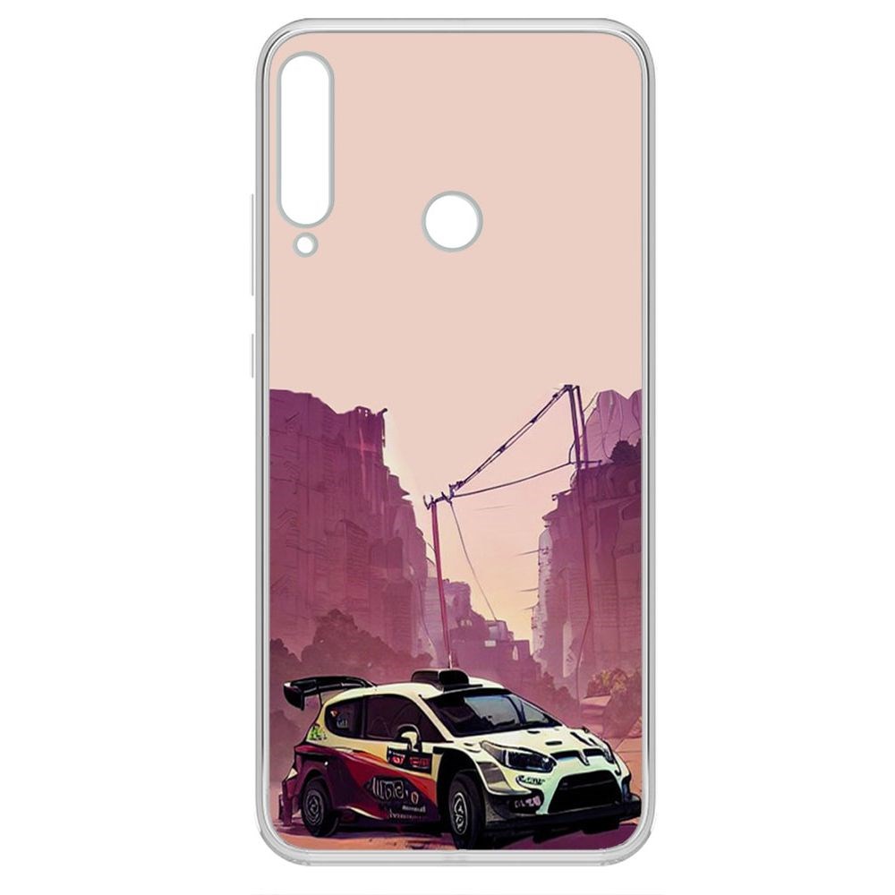 

Чехол-накладка Krutoff Clear Case Гоночный каньон для Huawei P40 Lite E