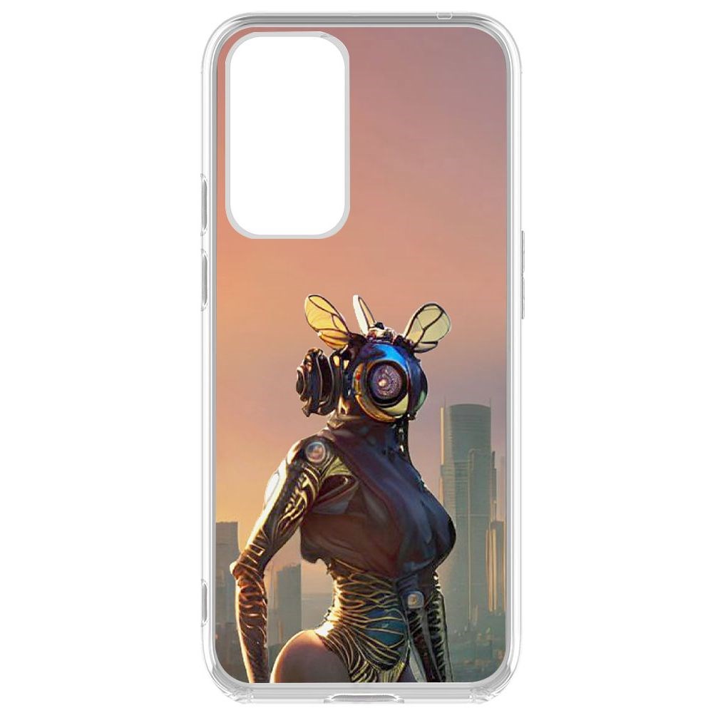 

Чехол-накладка Krutoff Clear Case Женщина-киберпчела для OnePlus 9 Pro