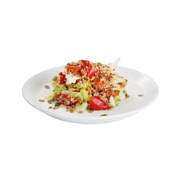 

Салат ВкусВилл Овощной с беконом-яйцами-сыром Дор-блю-соусом 145 г
