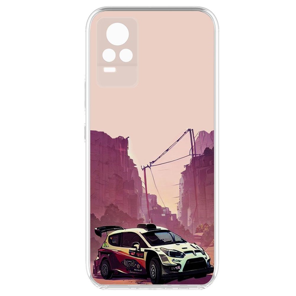 

Чехол-накладка Krutoff Clear Case Гоночный каньон для Vivo V21e