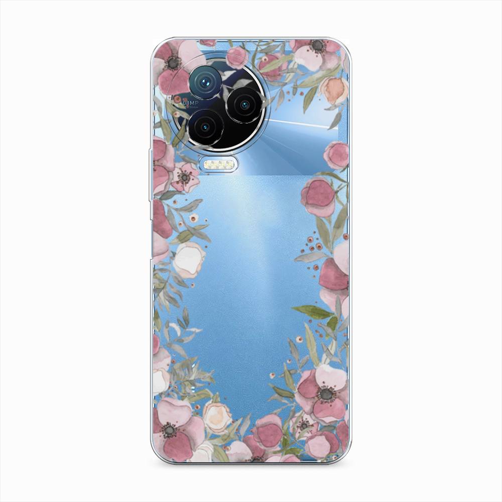 

Чехол Awog на Infinix Note 12 Pro 4G "Розовая цветочная рамка", 3102250-8