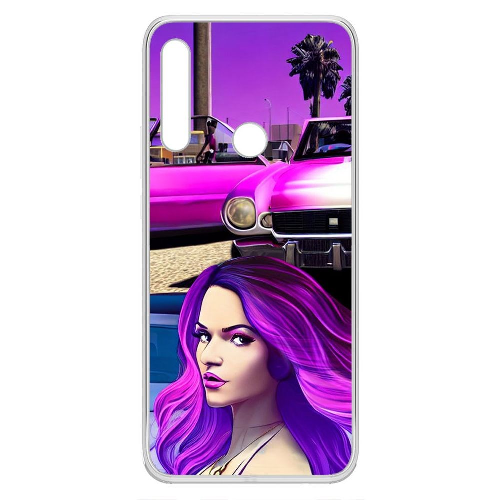 

Чехол-накладка Krutoff Clear Case Жизнь в розовом для Honor 9X, Прозрачный