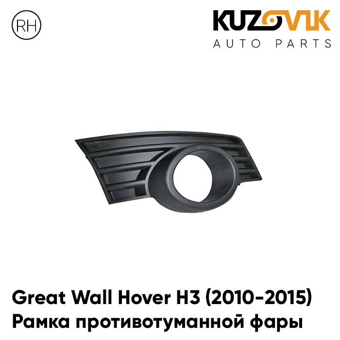 

Рамка противотуманной фары KUZOVIK правая Грейт Вол Ховер H3 2010-2015 KZVK3220016805