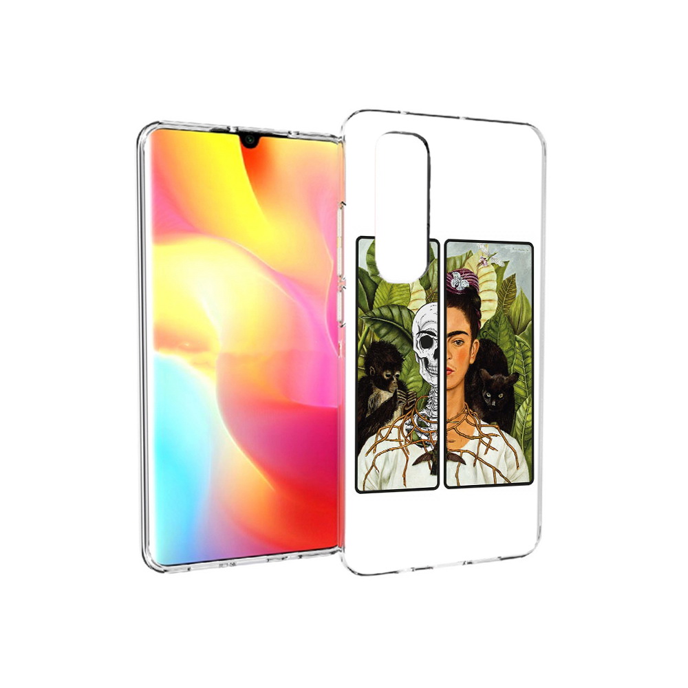 

Чехол MyPads Tocco для Xiaomi Mi Note 10 Lite сдвоенная картинка девушка скелет, Прозрачный, Tocco