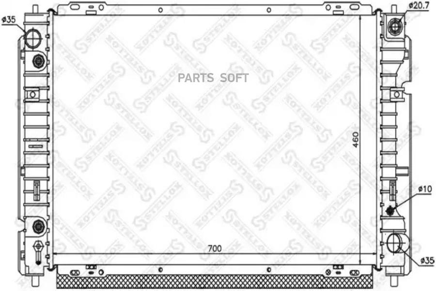 

STELLOX 10-25775-SX_радиатор системы охлаждения! АКПП\ Mazda Tribute 2.0 01> 1шт