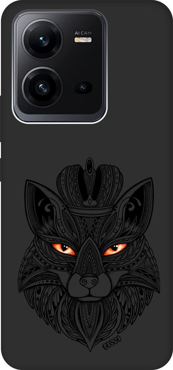 

Чехол на Vivo V25 5G/V25e с 3D принтом "Fox Queen" черный, Черный;белый, 157970