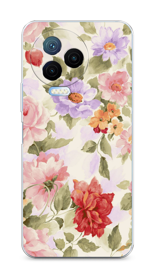 

Чехол на Infinix Note 12 Pro 4G/Note 12 2023 "Акварельные пионы", Розовый;бежевый, 3103050-1