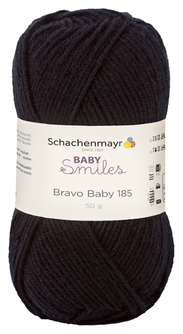 фото Пряжа для вязания schachenmayr baby smiles, bravo baby 185 mez, 9801212 (01099, schwarz)