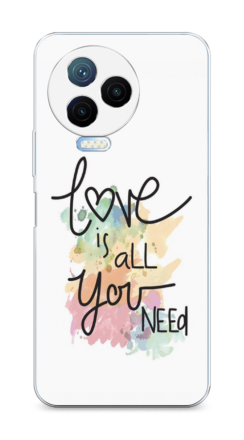 

Чехол на Infinix Note 12 Pro 4G/Note 12 2023 "Love is all you need", Белый;черный;зеленый, 3103050-1