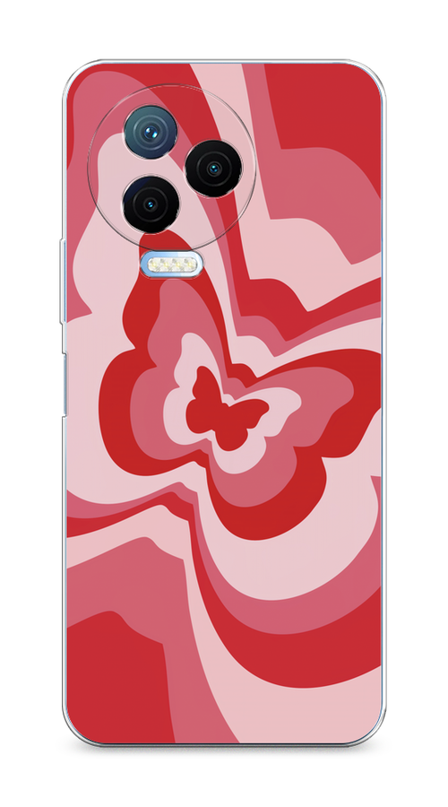 

Чехол на Infinix Note 12 Pro 4G/Note 12 2023 "Бабочка в стиле хиппи", Красный;розовый, 3103050-1