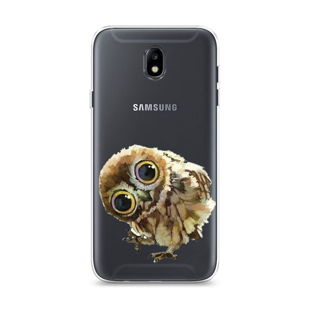

Чехол Awog на Samsung Galaxy J7 2017 / Самсунг J7 2017 "Любопытный совенок", Коричневый;белый;прозрачный, 23150-1