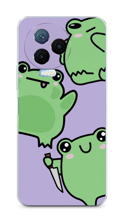 

Чехол на Infinix Note 12 Pro 4G/Note 12 2023 "Опасные лягушата", Фиолетовый;зеленый;черный, 3103050-1