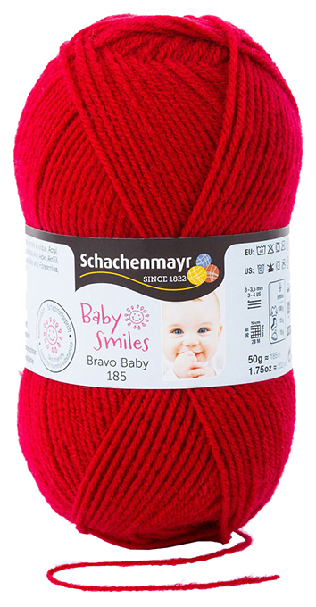

Пряжа для вязания Schachenmayr Baby Smiles, Bravo Baby 185 MEZ, 9801212 (01031, kirsche), Bravo Baby 185