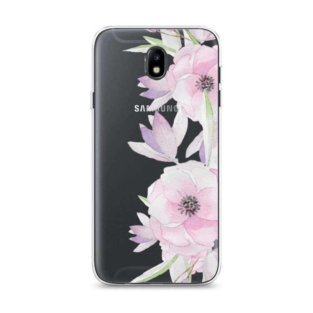 

Чехол Awog на Samsung Galaxy J7 2017 / Самсунг J7 2017 "Нежные анемоны", Розовый;черный;фиолетовый, 23150-8