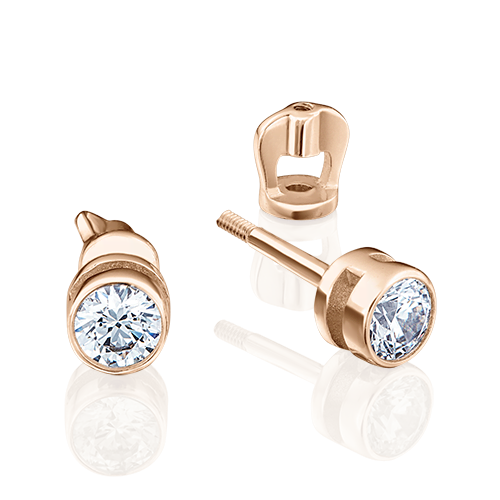 

Серьги пусеты из золота PLATINA jewelry 02-2068, фианит, 02-2068