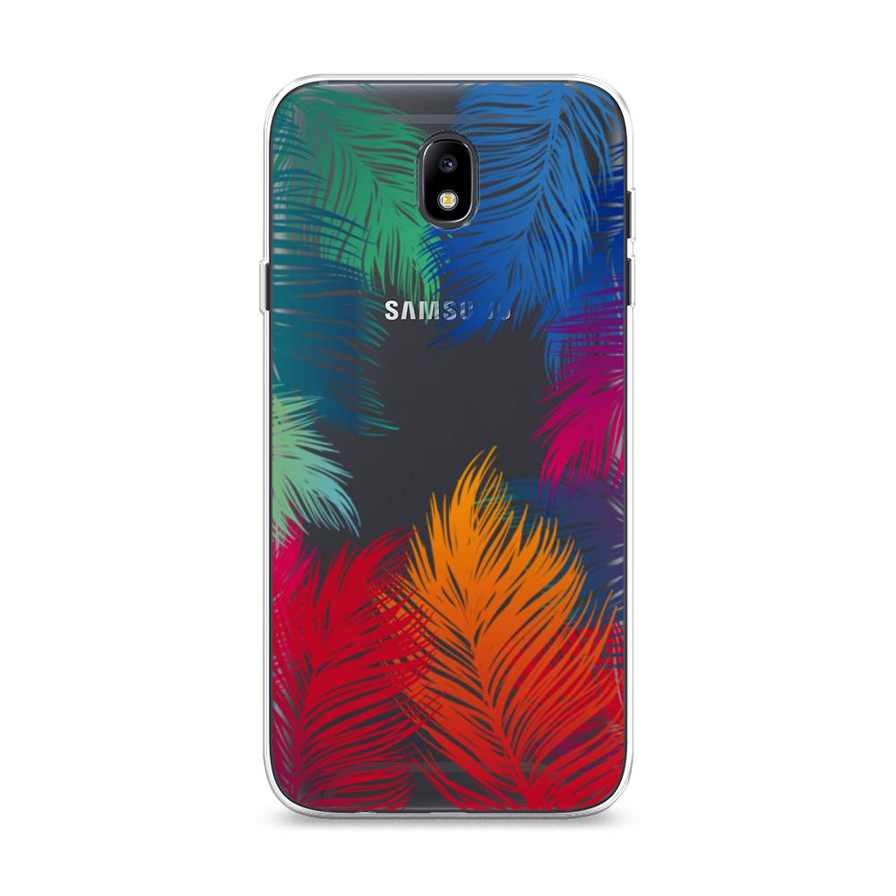 

Чехол Awog на Samsung Galaxy J7 2017 / Самсунг J7 2017 "Рамка из перьев", Красный, 23150-4