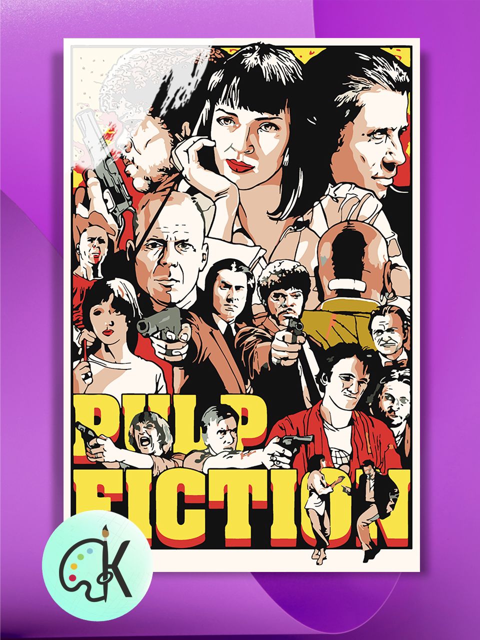 

Картина по номерам на холсте Культура Цвета Pulp Fiction, 40 х 60 см, Pulp Fiction