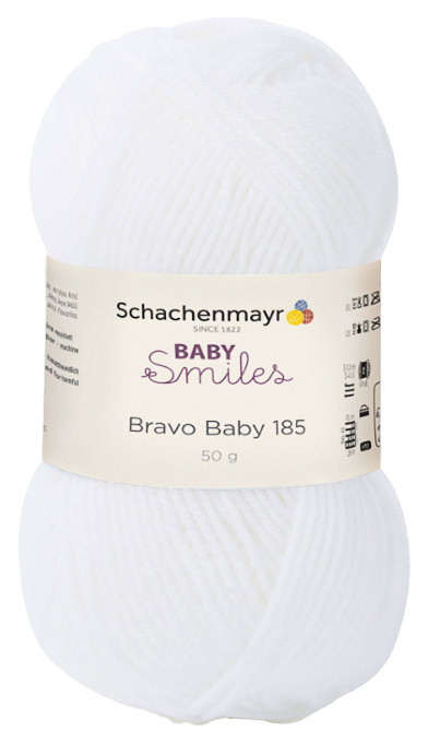 фото Пряжа для вязания schachenmayr baby smiles, bravo baby 185 mez, 9801212 (01001, weiss)