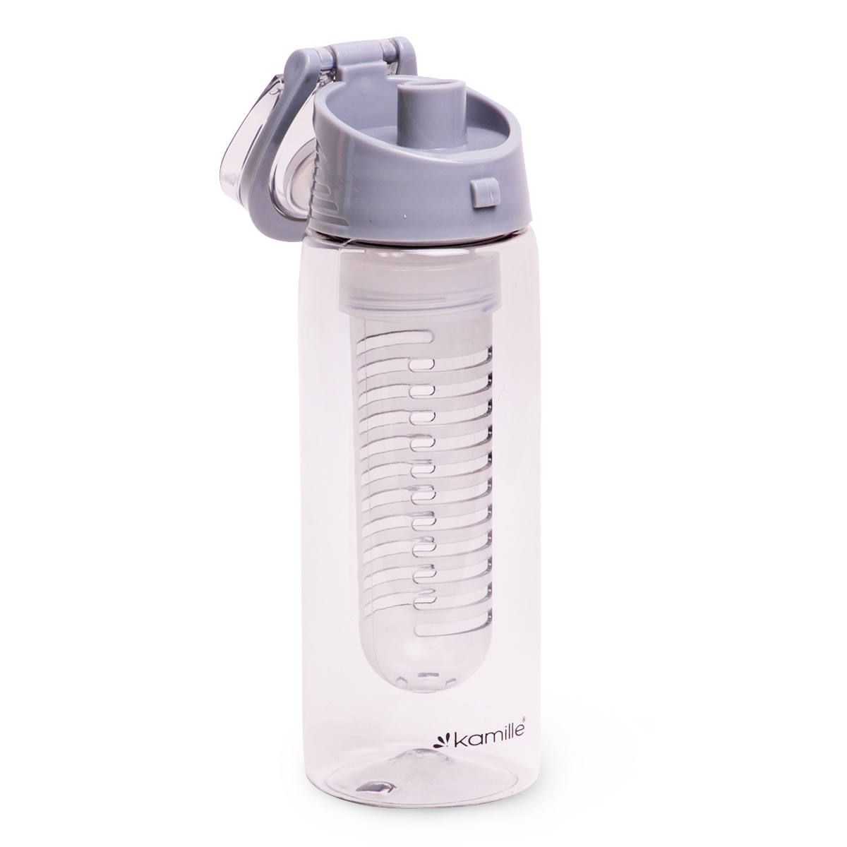 Бутылка для воды 660 мл. Kamille KM-2303 с емкостью (2303 / серый)