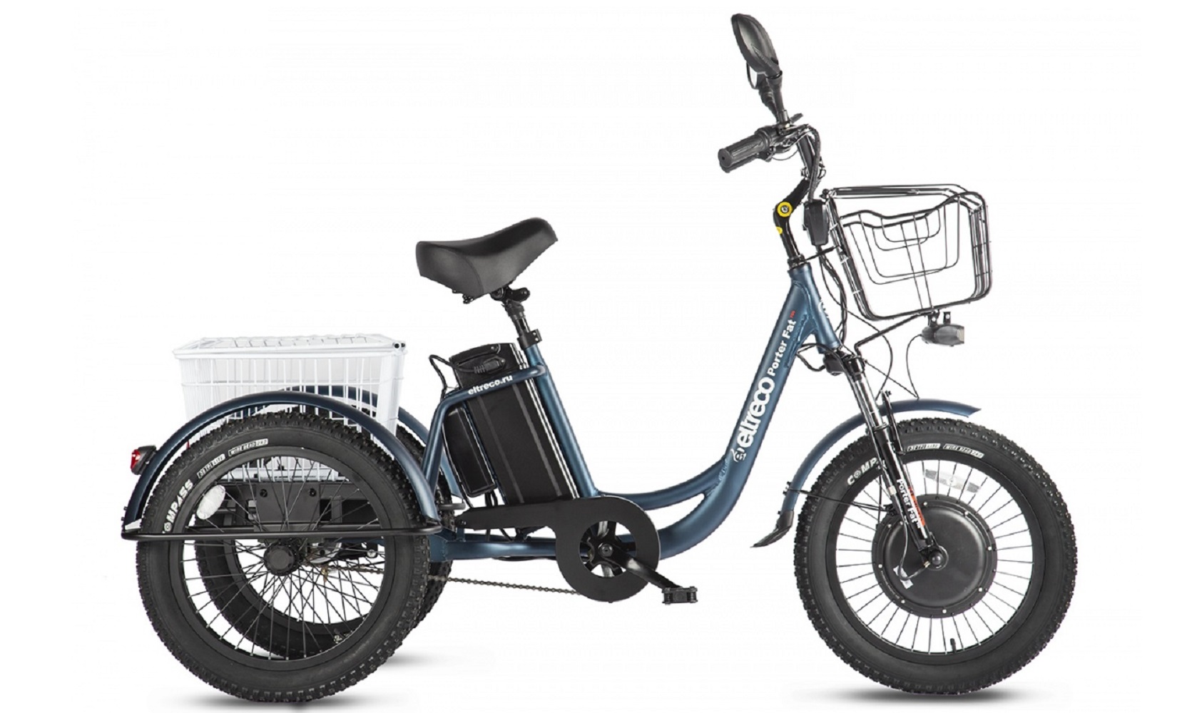 Электровелосипед Eltreco Porter Fat 500 UP! (2022) (синий)