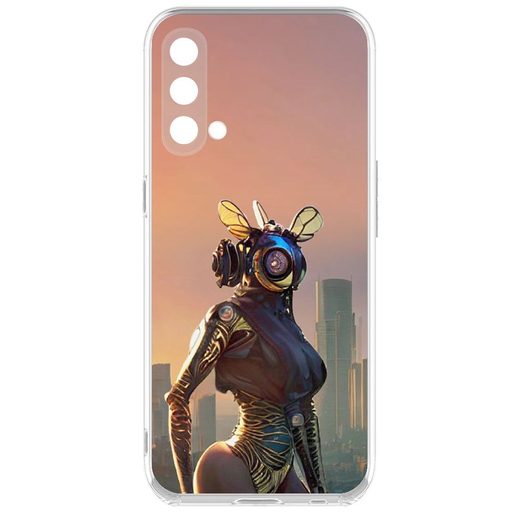 

Чехол-накладка Krutoff Clear Case Женщина-киберпчела для OnePlus Nord CE 5G