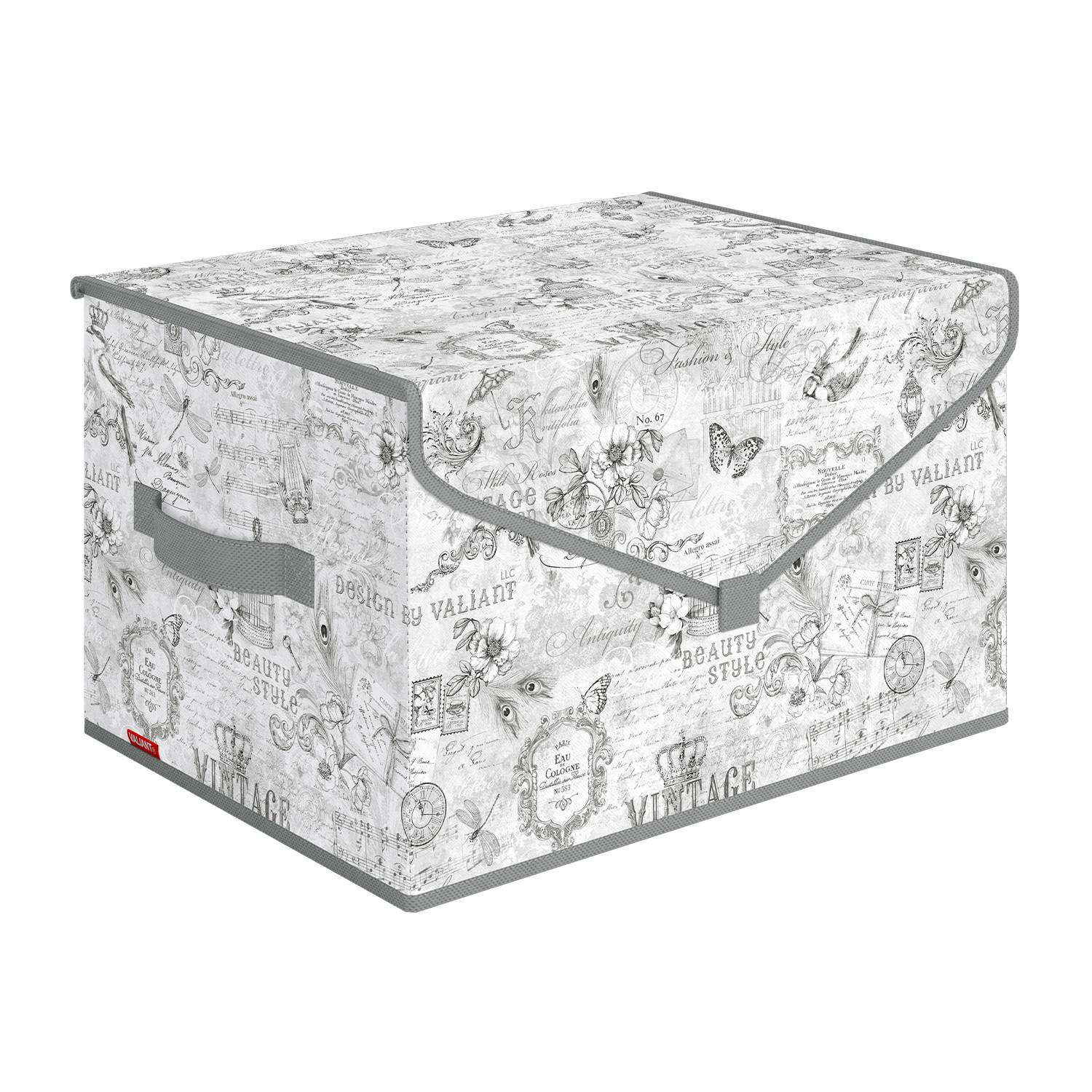 

Коробка для хранения вещей с крышкой, Valiant VG-BOX-TM, 40х30х25 см, BOX-TM