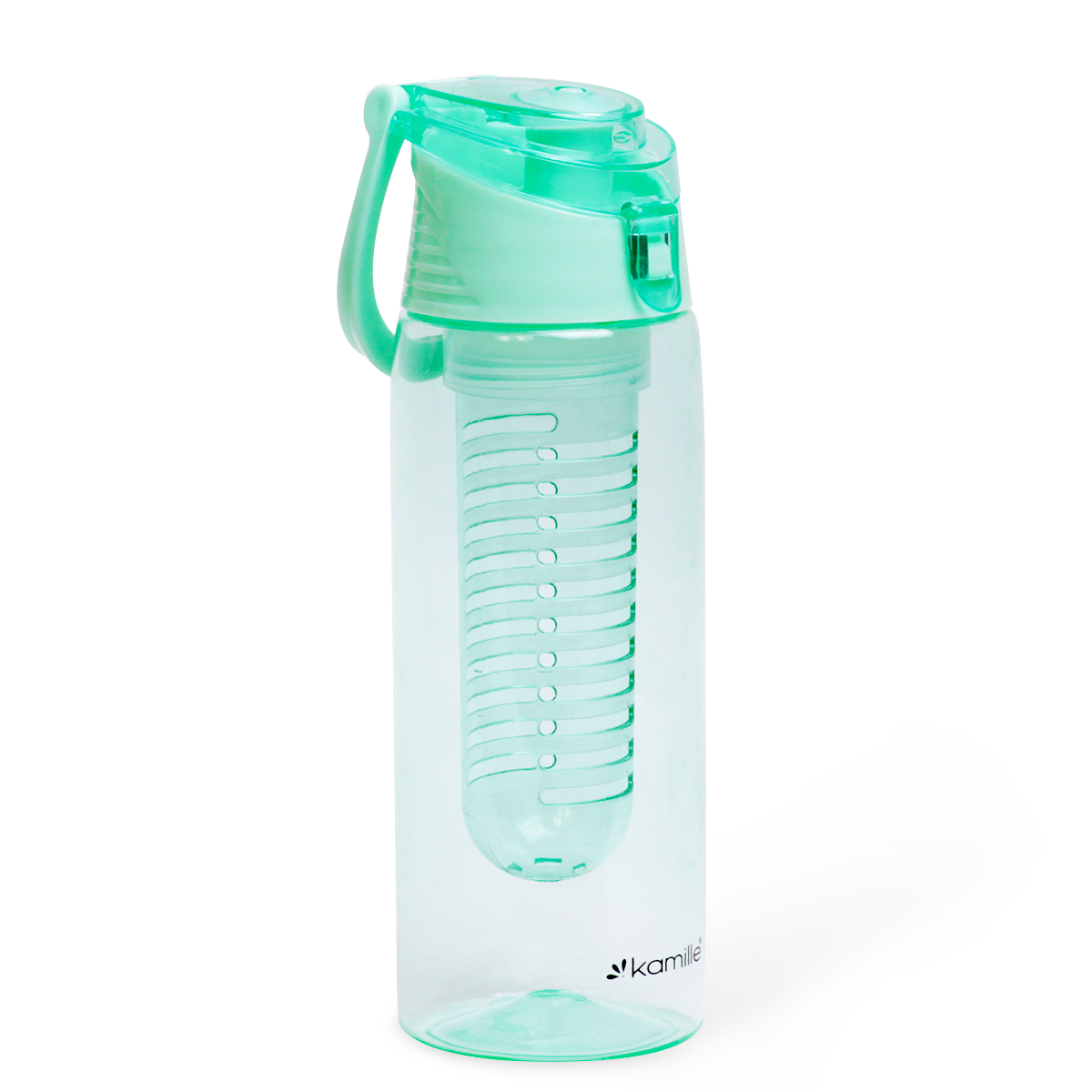 Бутылка для воды Kamille KM-2303 660 мл с емкостью (2303 / зеленый)