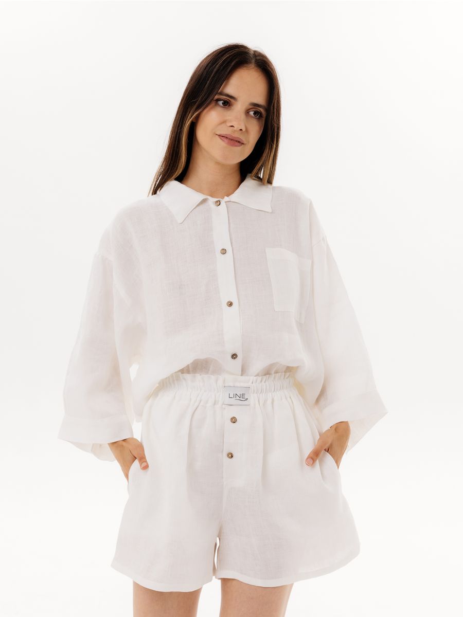 Рубашка женская Line Textile РУБ40 белая 48-52 RU