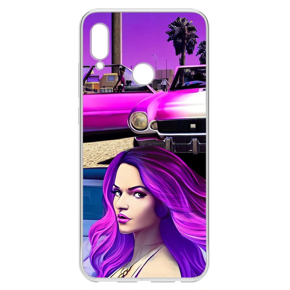 

Чехол-накладка Krutoff Clear Case Жизнь в розовом для Honor 10 Lite, Прозрачный