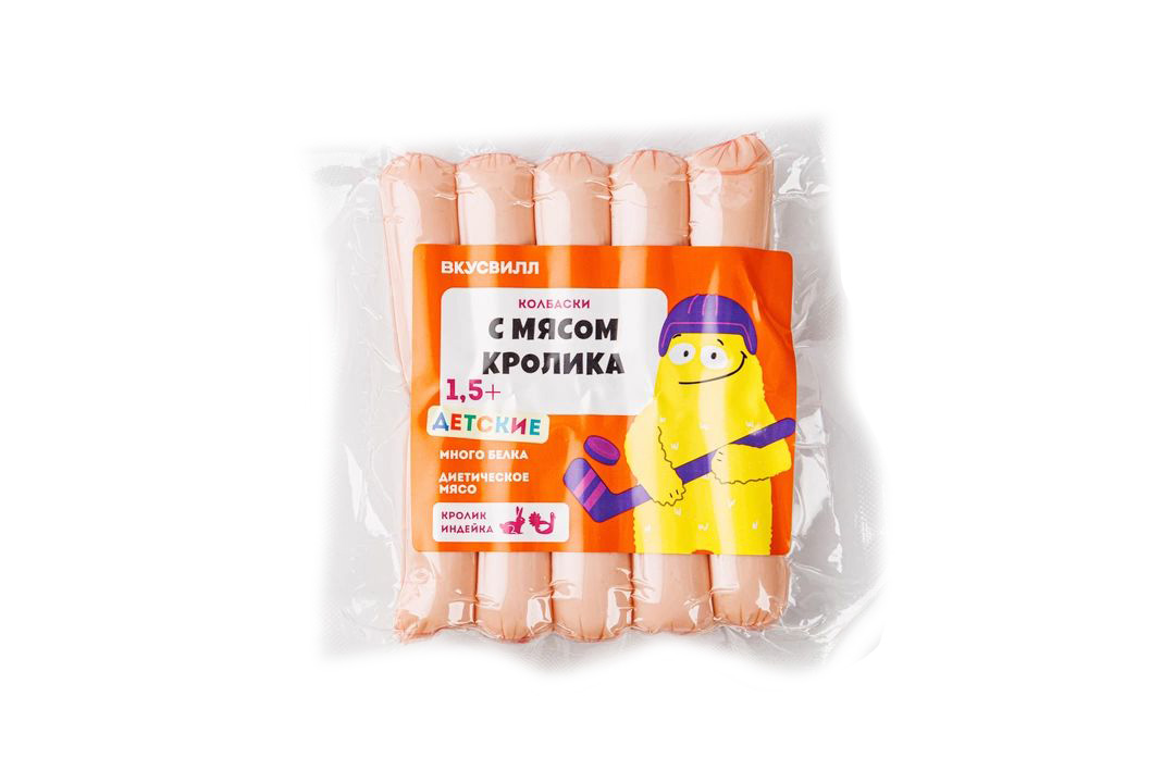 

Колбаски ВкусВилл с мясом кролика 180 г