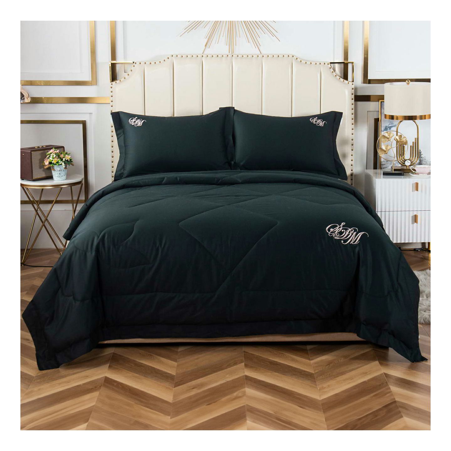 

Комплект постельного белья Sofi De Marko Нельсон № 1 семейный дуэт мако-черный