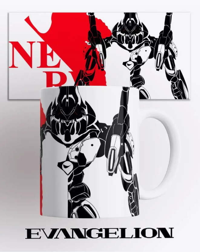 

Кружка с принтом Аниме Евангелион Anime, Кружка "Аниме Евангелион/Anime Evangelion.Робот EVA" 330 мл
