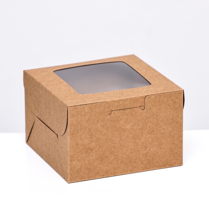 

Коробка для десерта, крафт, 10 х 10 х 6,5 см, Коричневый