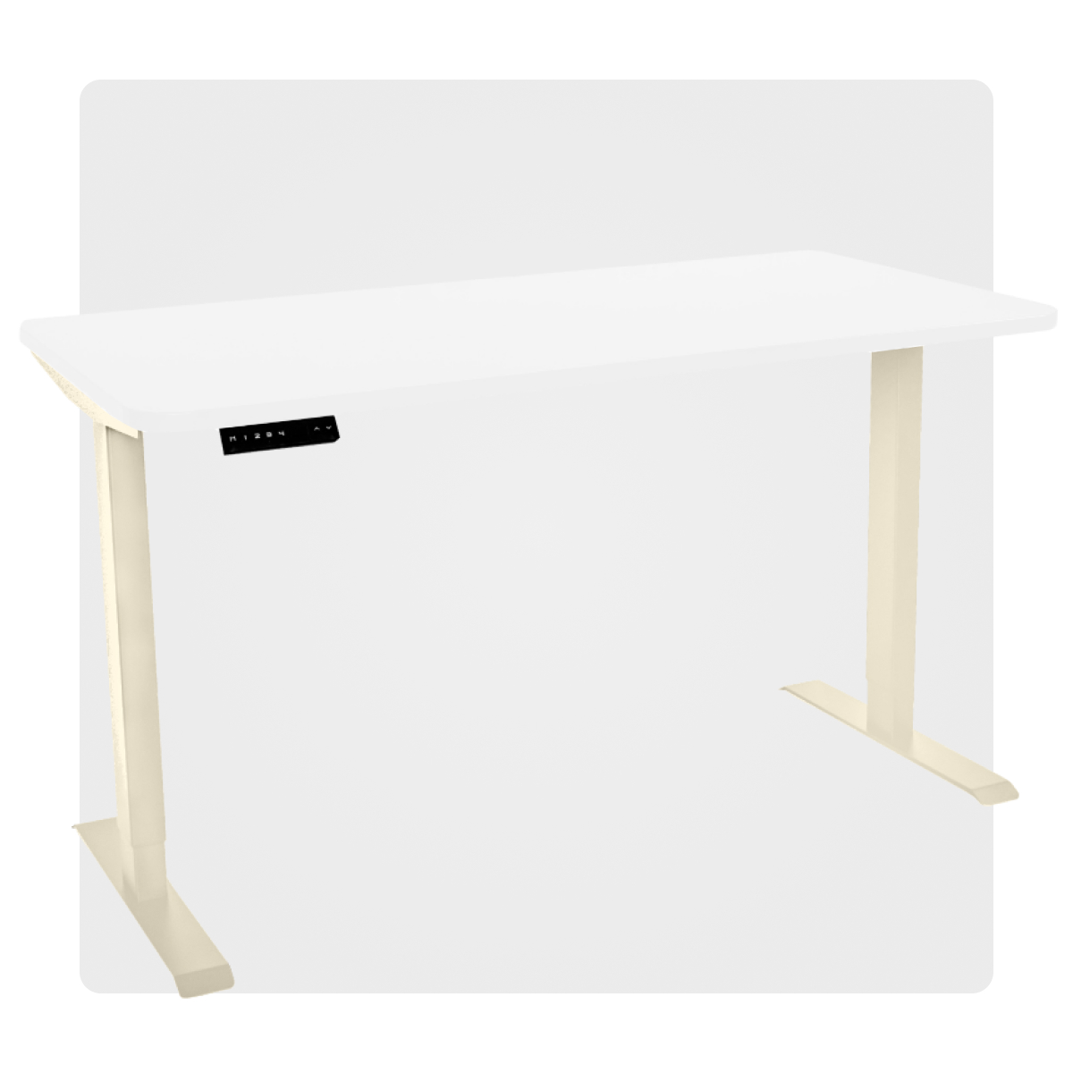 Письменный стол PROtect с электроприводом 140x70см, Белый/Слоновая кость 2AR2, 34298