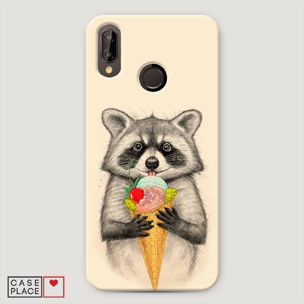 

Чехол Awog "Енот с мороженым" для Huawei Nova 3E, 65620-7