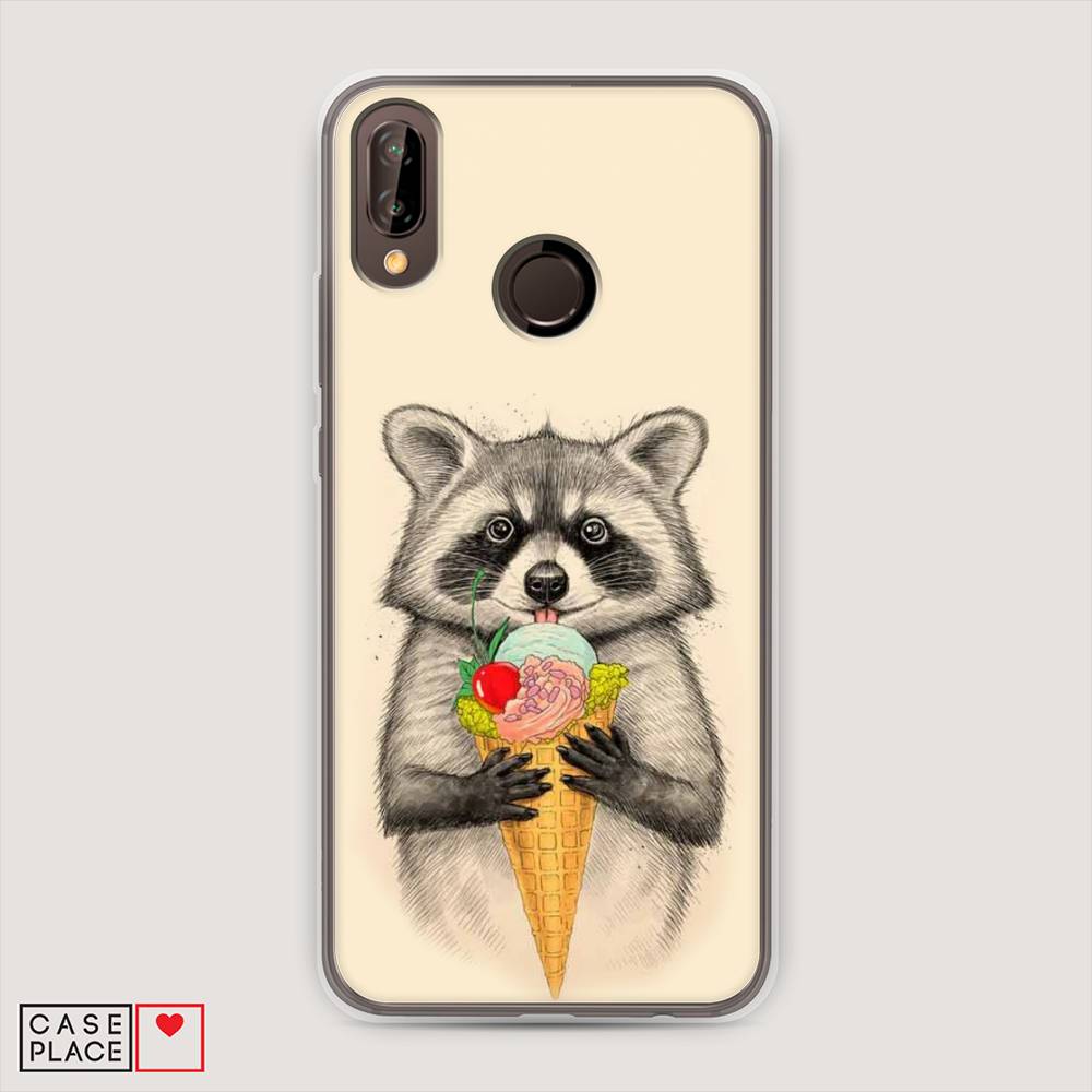 

Чехол Awog "Енот с мороженым" для Huawei Nova 3